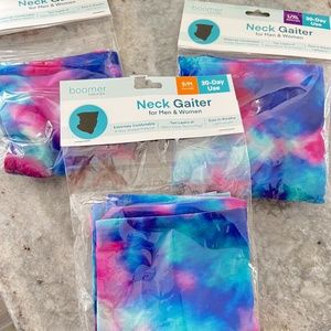 NEW LOT OF 3 Boomer Naturals Tie Dye Neck Gaiter Size S/M 2 Layer Technology